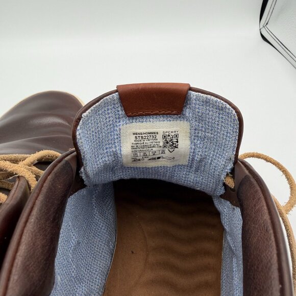 Mens Sperry Striper PlushWave preowned Brown Leather Mid Sneaker Boots Size 11.5 main image 4